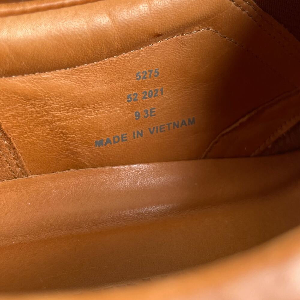 Allen Edmonds Alpha Men's 9 3E Brown Woven Leather Slip On Sneakers Casual GUC - Picture 9 of 11